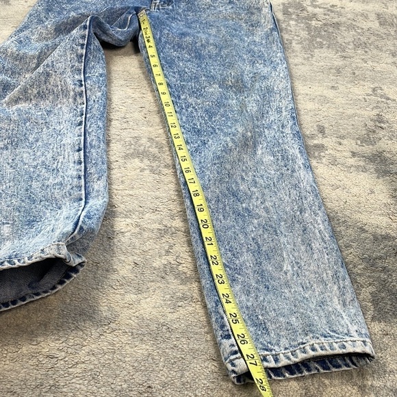 Vintage Rio Bleached Acid Wash High Rise Mom Jeans Straight Leg - Picture 7 of 11